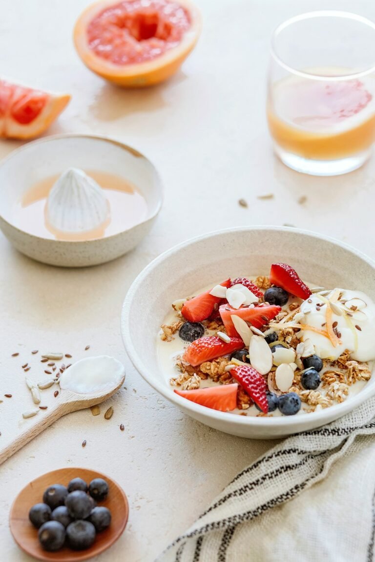 Homemade Yogurt with Granola & Fresh Berries